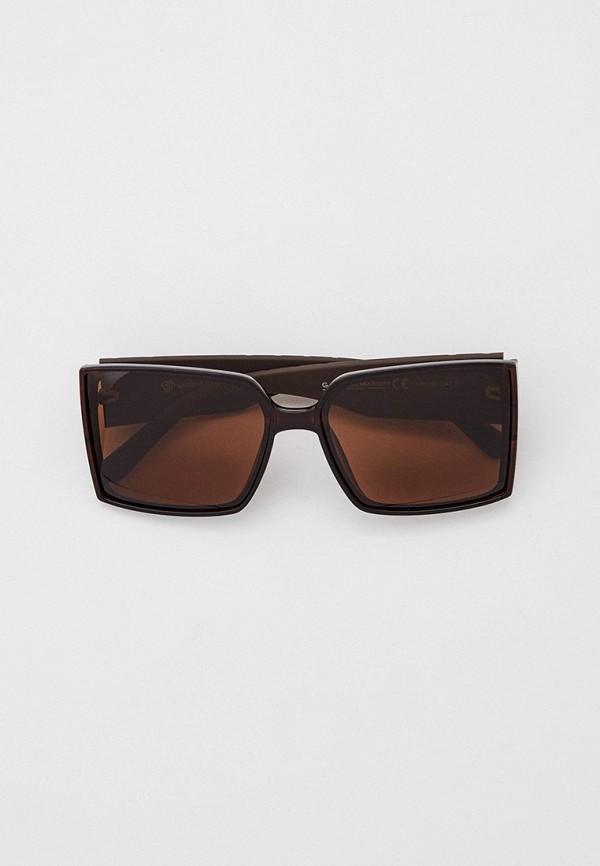 женские квадратные солнцезащитные очки gabriela marioni, коричневые