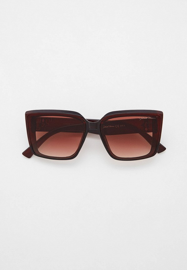 женские солнцезащитные очки кошачьи глаза gabriela marioni, коричневые