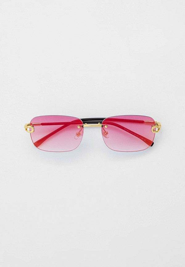 женские квадратные солнцезащитные очки kaizi, золотые