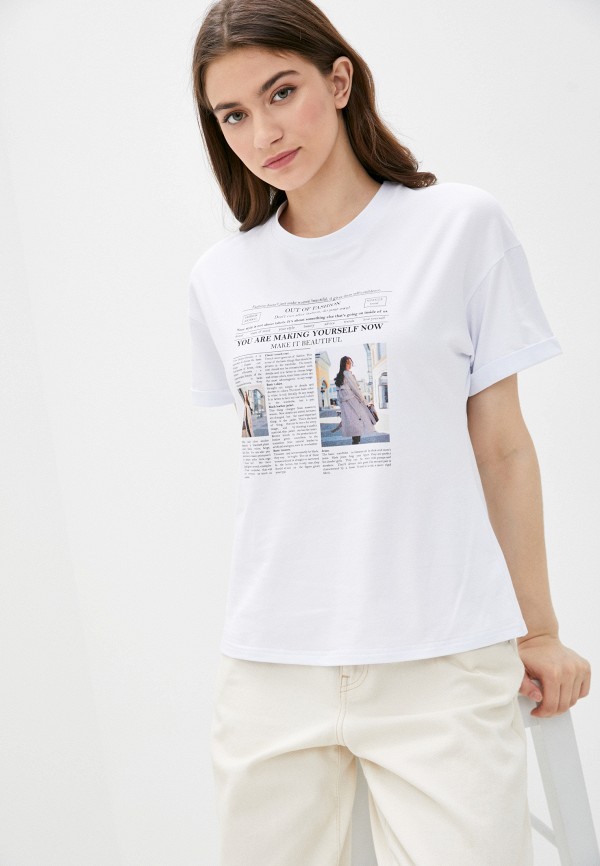 женская футболка viaville, белая