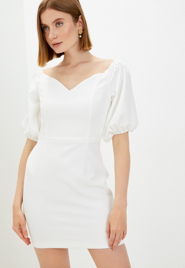 женское платье-футляр vittoria vicci, белое