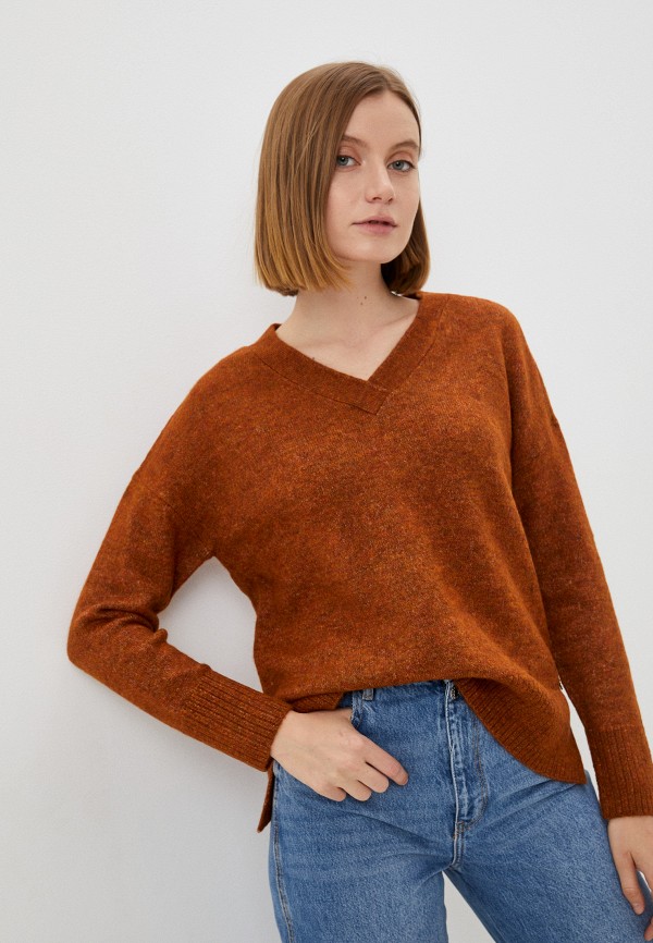 женский пуловер tom tailor, коричневый
