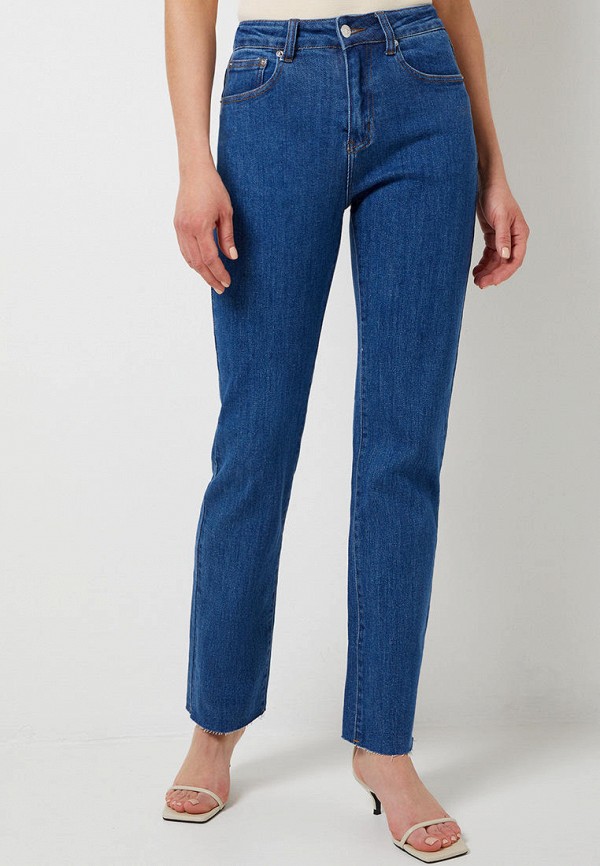 женские прямые джинсы to be blossom, синие