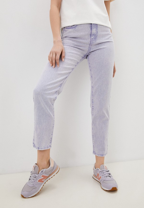 женские джинсы-мом o’stin, фиолетовые