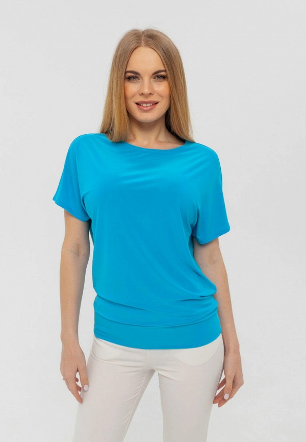 женская футболка текстиль хаус, голубая