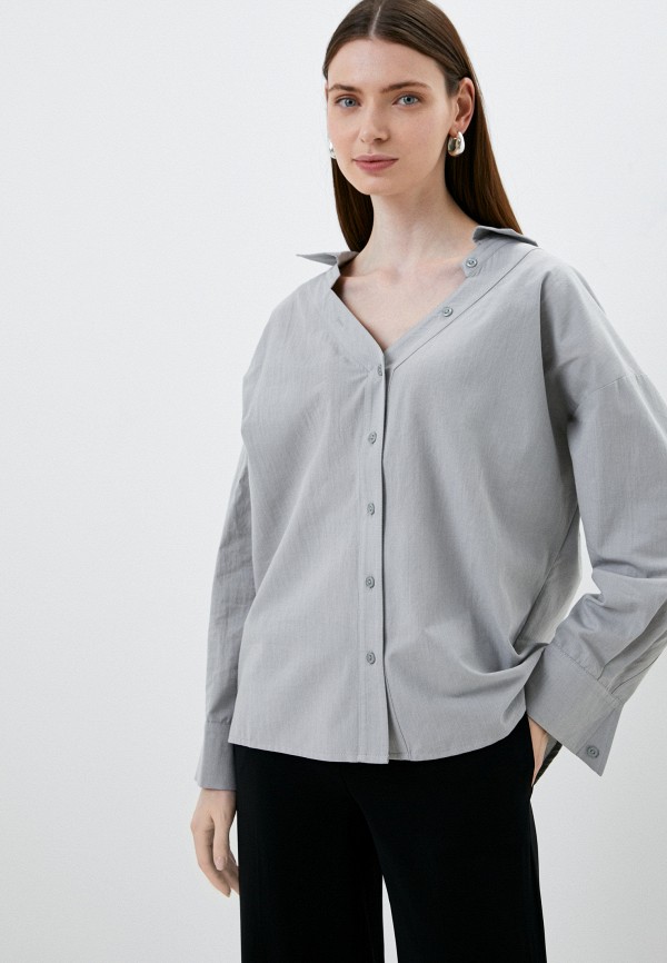женская рубашка с длинным рукавом sashaostrov, серая