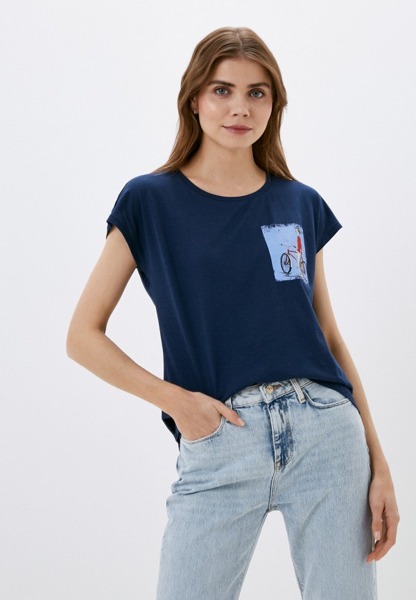 женская футболка colin’s, синяя