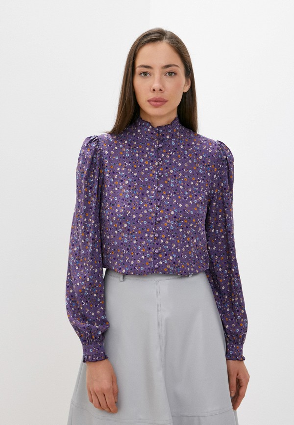 женская блузка с длинным рукавом tantino, фиолетовая