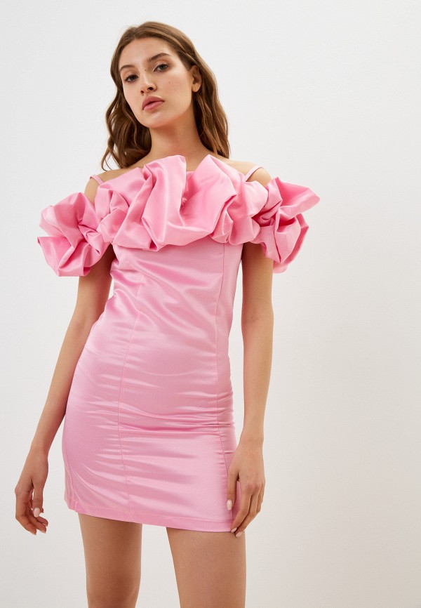 женское вечерние платье euros style, розовое