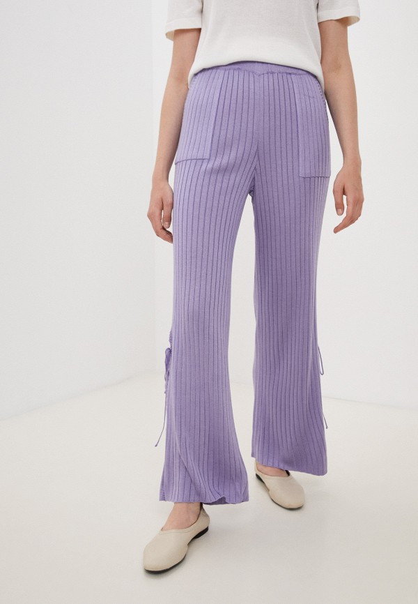 женские повседневные брюки vivawool, фиолетовые