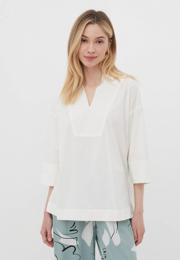 женская блузка с длинным рукавом finn flare, белая