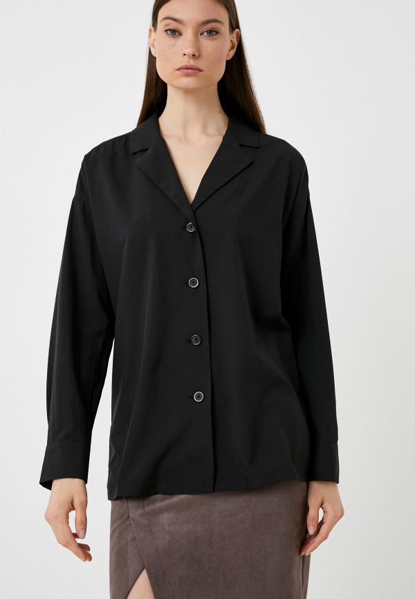 женская блузка с длинным рукавом grand grom, черная