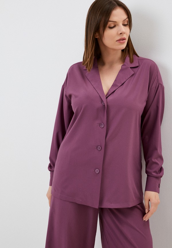 женская блузка с длинным рукавом grand grom, фиолетовая