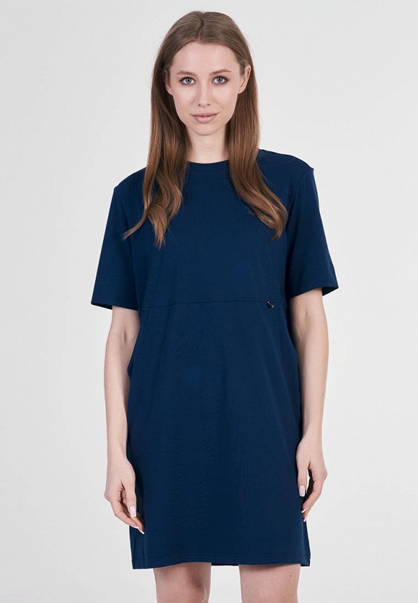 женское платье-футболки feedge, синее