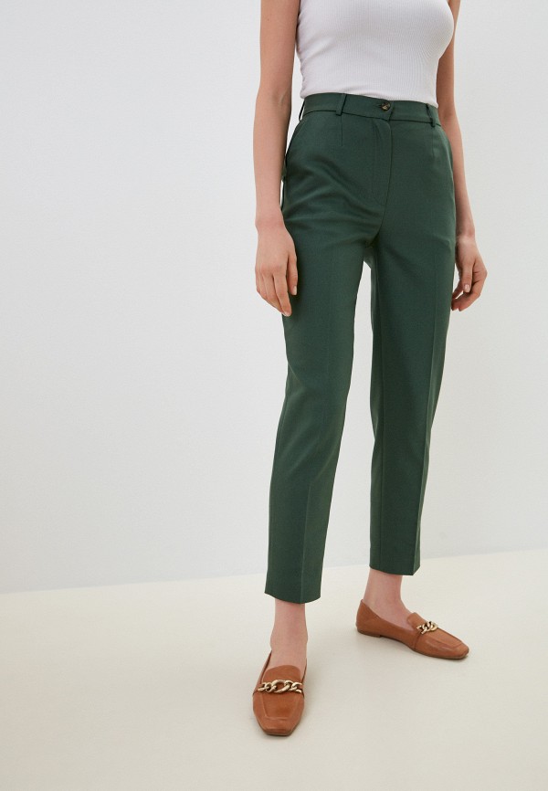 женские классические брюки b.l.e.s, зеленые