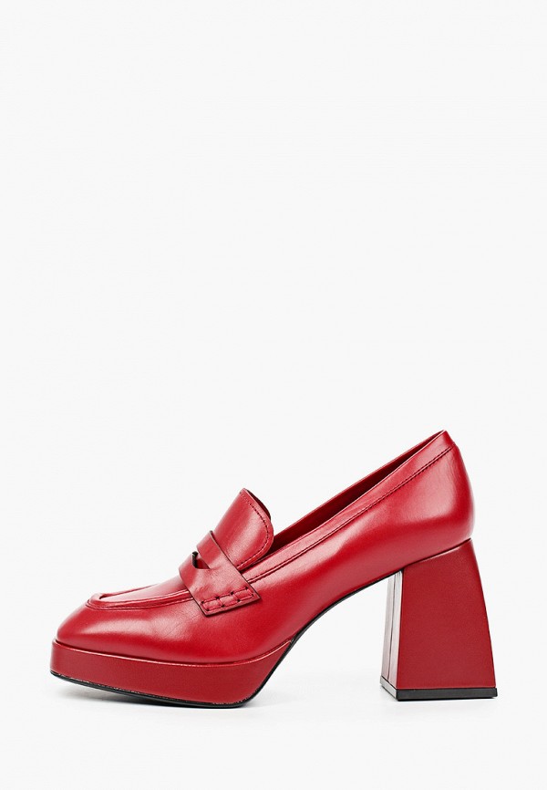 женские туфли с закрытым носом ekonika premium, красные