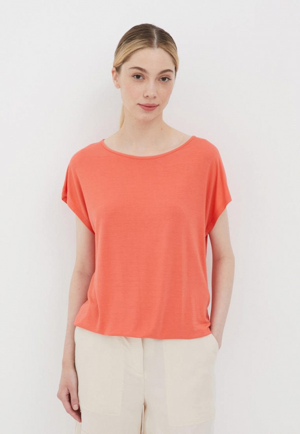 женская футболка finn flare, оранжевая