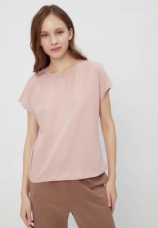 женская футболка modis, розовая