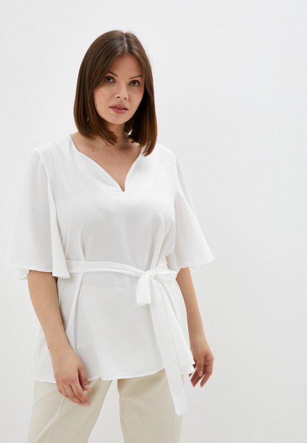 женская блузка с коротким рукавом vivienne mare, белая