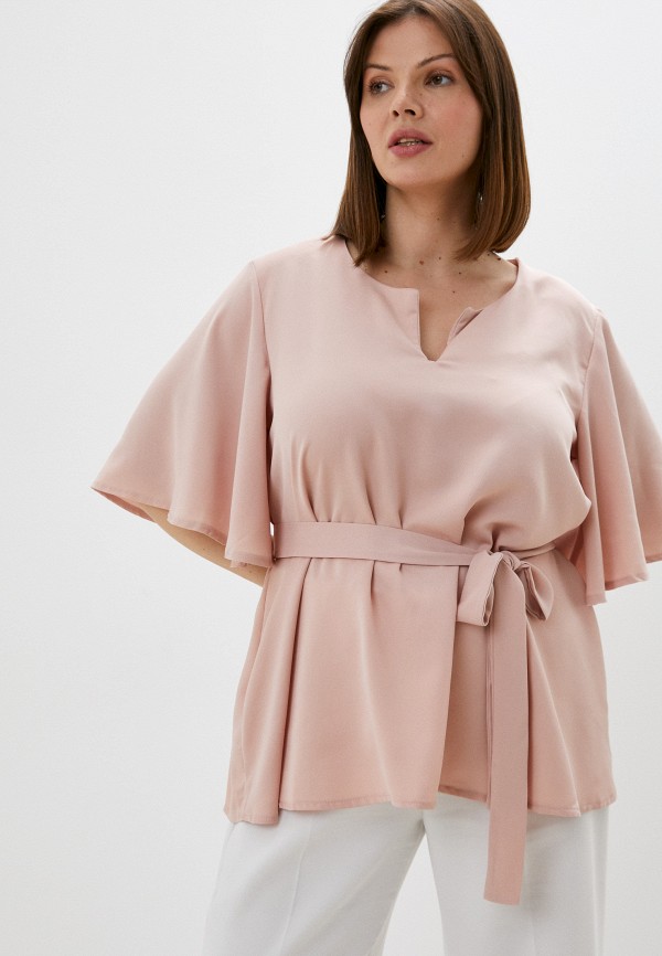 женская блузка с коротким рукавом vivienne mare, розовая