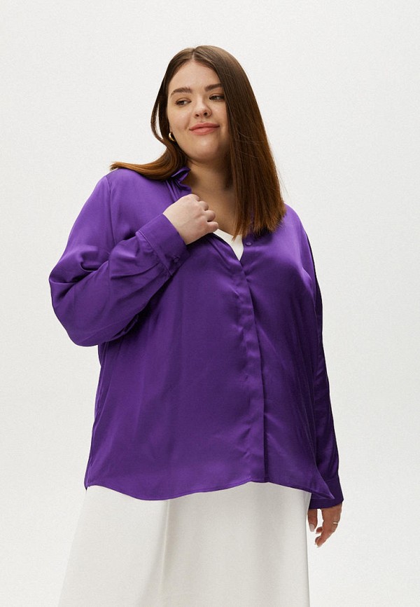 женская блузка с длинным рукавом 4forms, фиолетовая