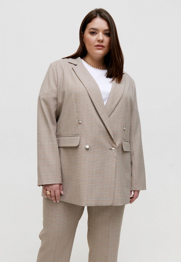 женский пиджак 4forms, бежевый