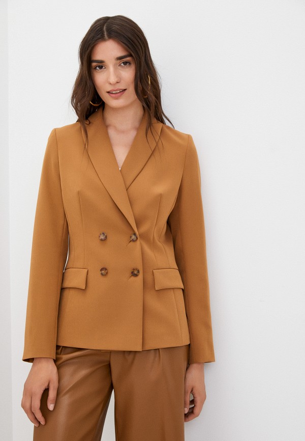 женский пиджак петербургский стиль, коричневый
