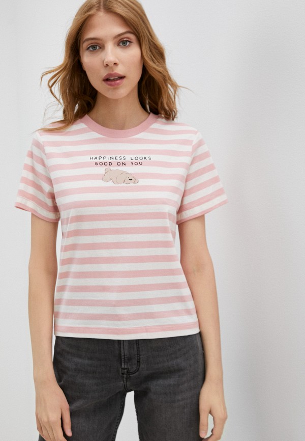 женская футболка gloria jeans, розовая
