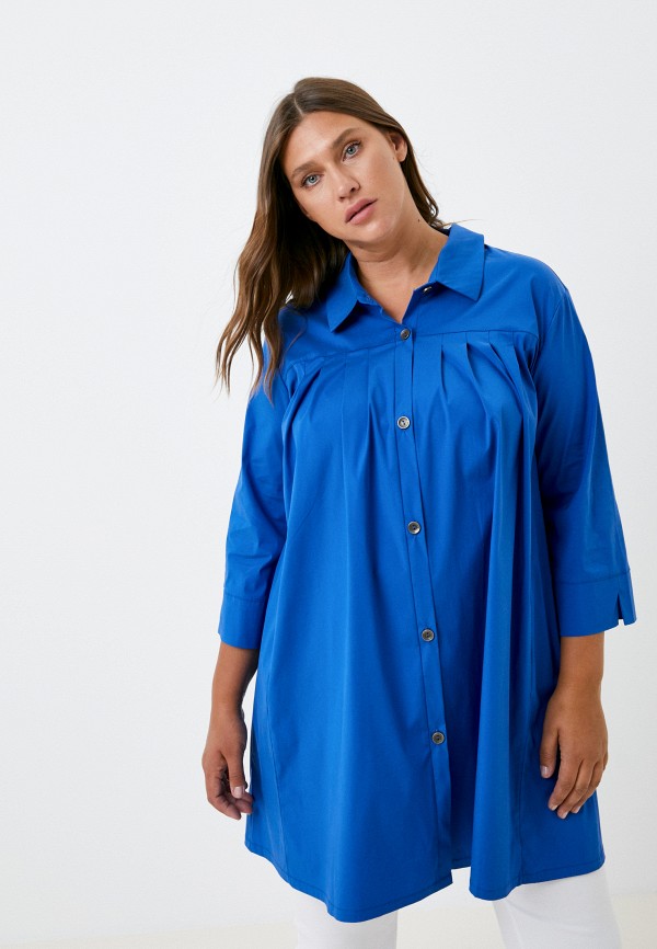 женское платье-рубашки olsi, синее