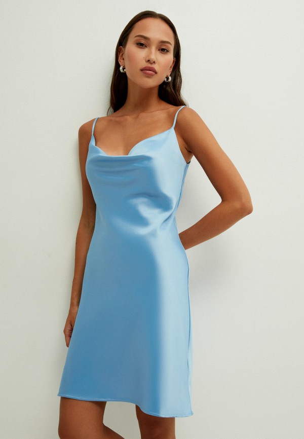 женское платье-комбинация zarina, голубое