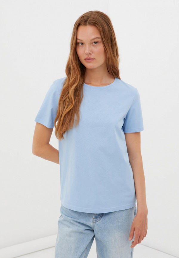 женская футболка finn flare, голубая