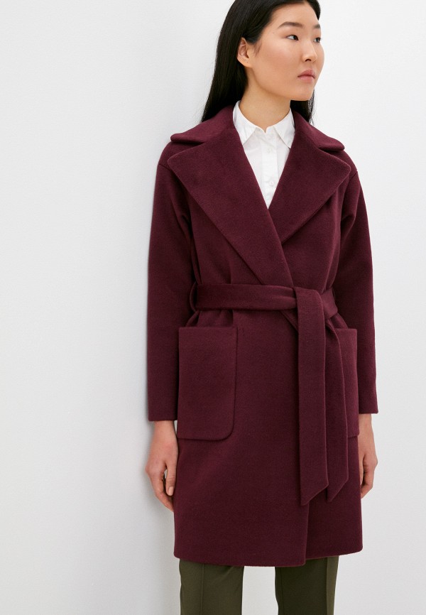 женское пальто vivaldi, бордовое