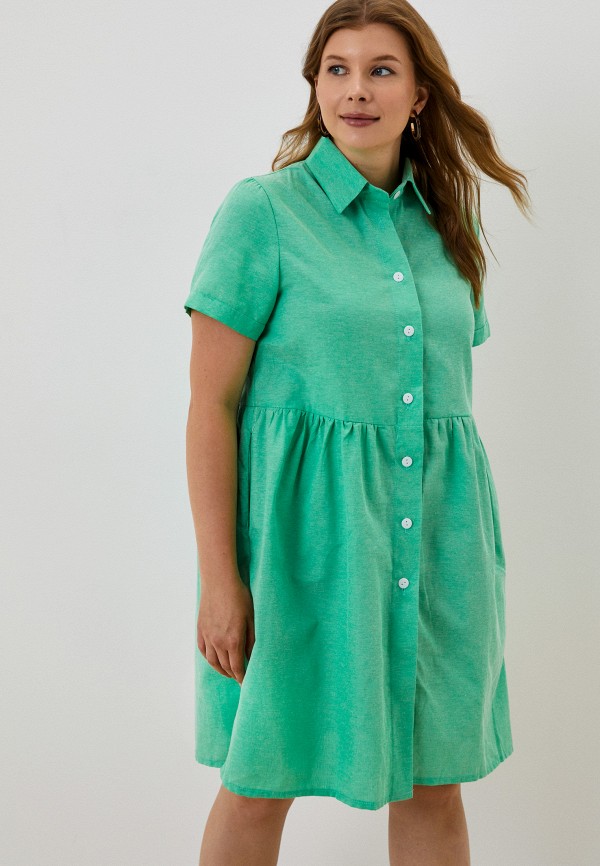 женское платье-рубашки amandin, зеленое