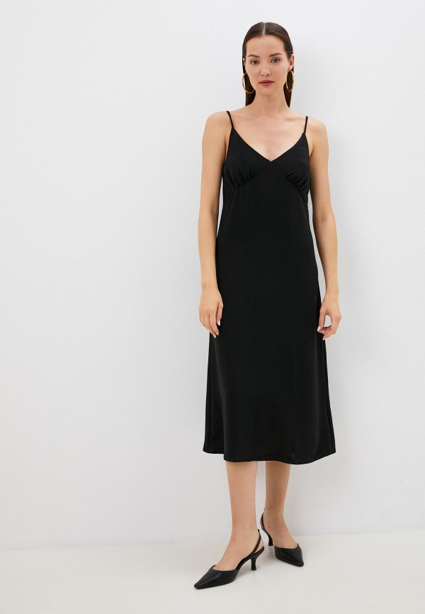 женское платье-комбинация viaville, черное
