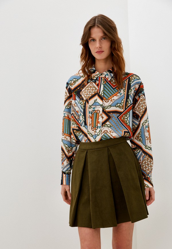 женская блузка с длинным рукавом jk brand, разноцветная