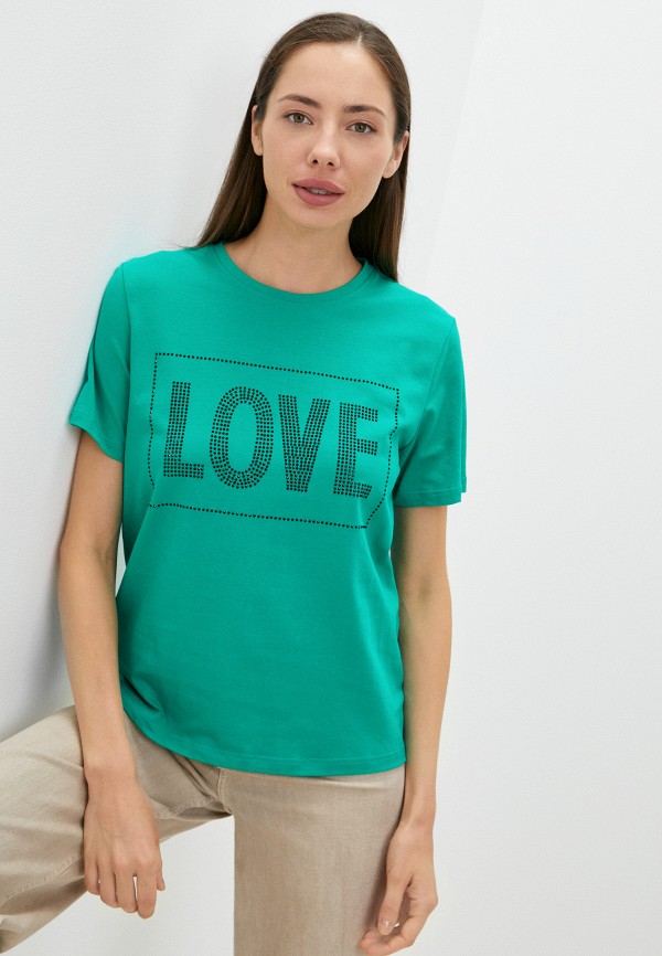 женская футболка to molly from james, зеленая