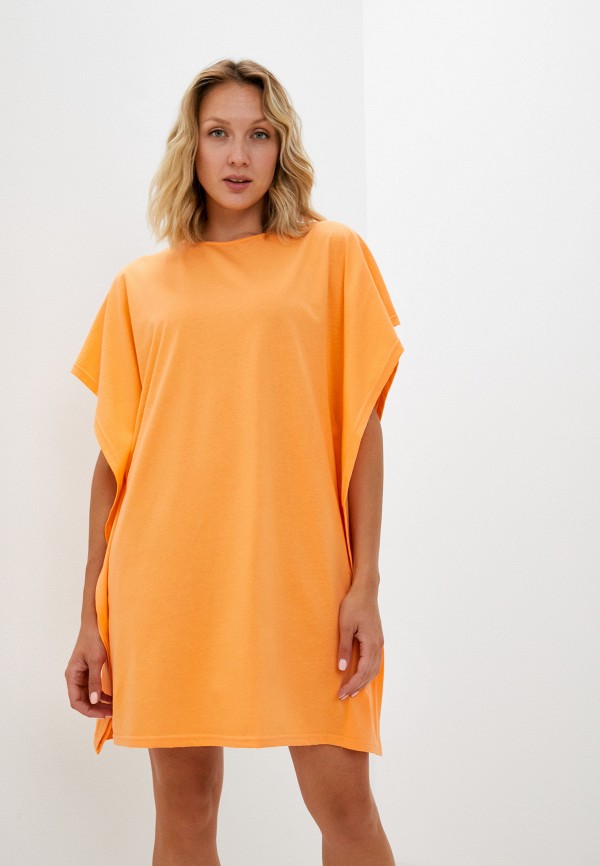 женское платье-футболки tenerezza, оранжевое