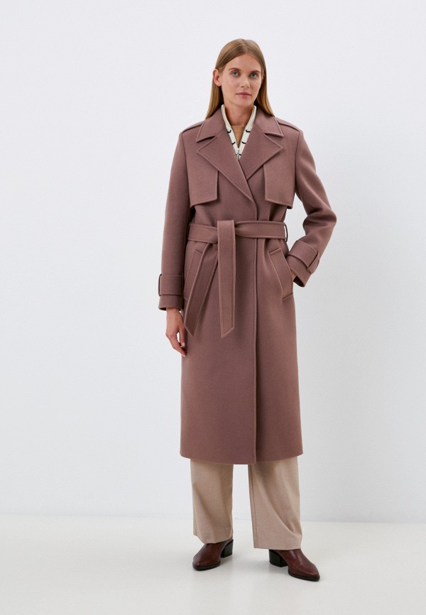 женское двубортные пальто vivaldi, коричневое