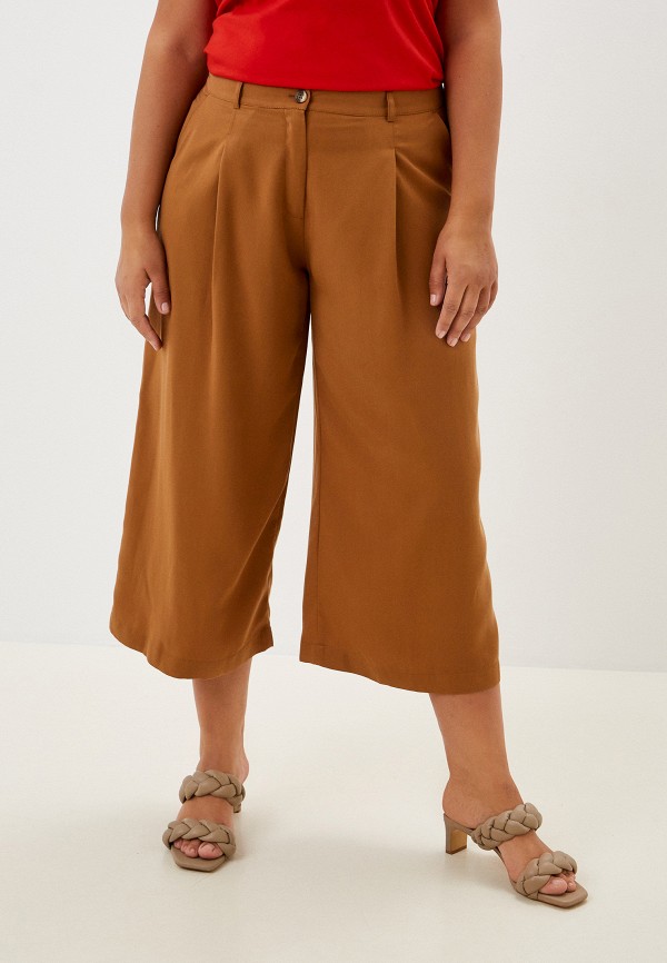 женские брюки клеш solo by endea, коричневые
