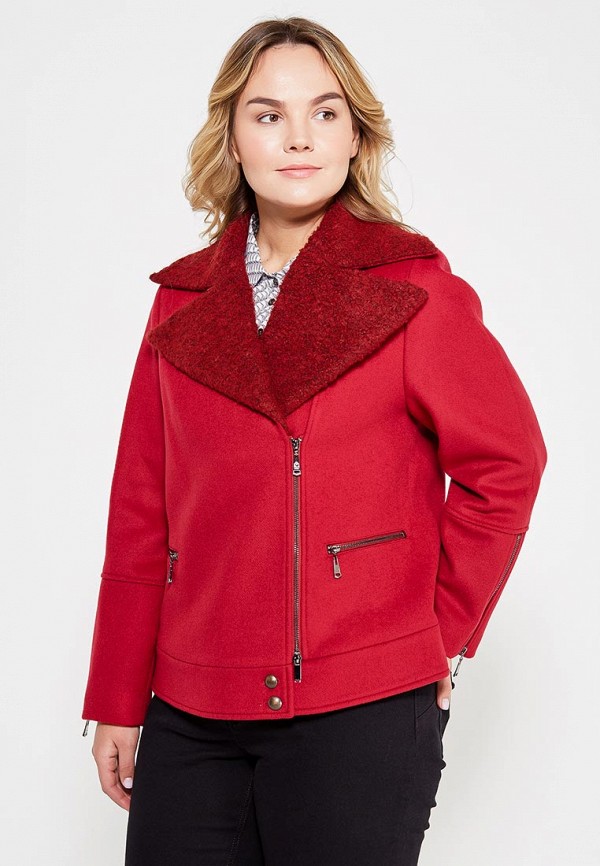 женское пальто azell’ricca, бордовое
