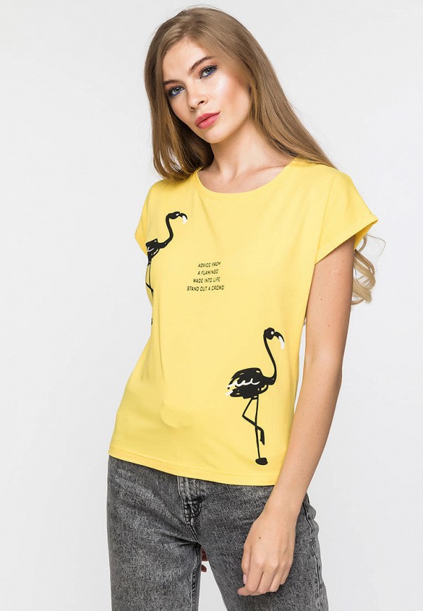 женская футболка dairos, желтая