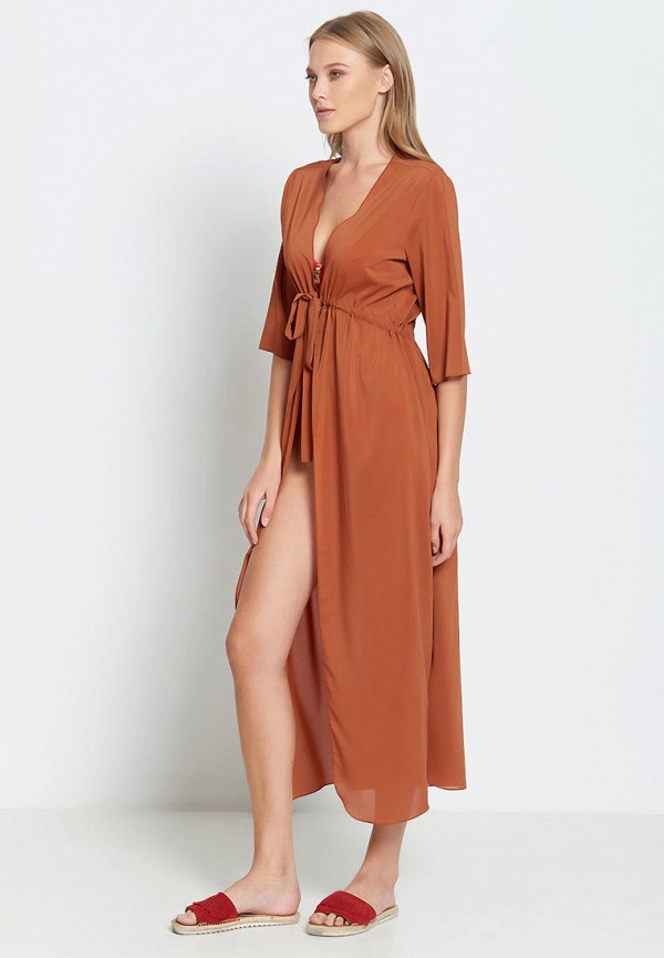  платье пляжные платье donatello viorano, коричневое