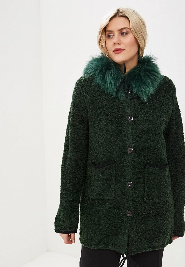 женское пальто milanika, зеленое
