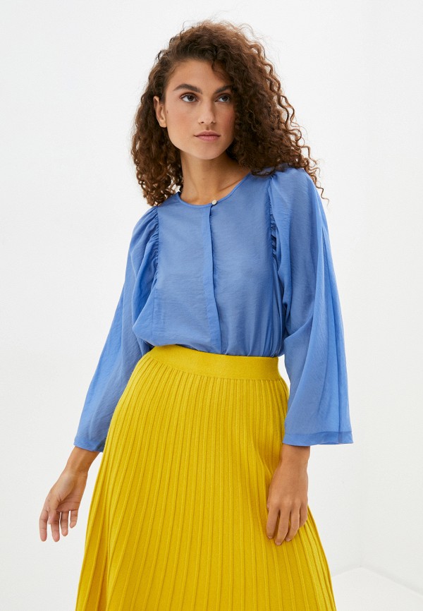 женская блузка с длинным рукавом part two, голубая