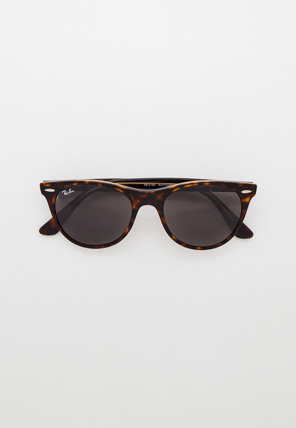 женские круглые солнцезащитные очки ray ban, коричневые