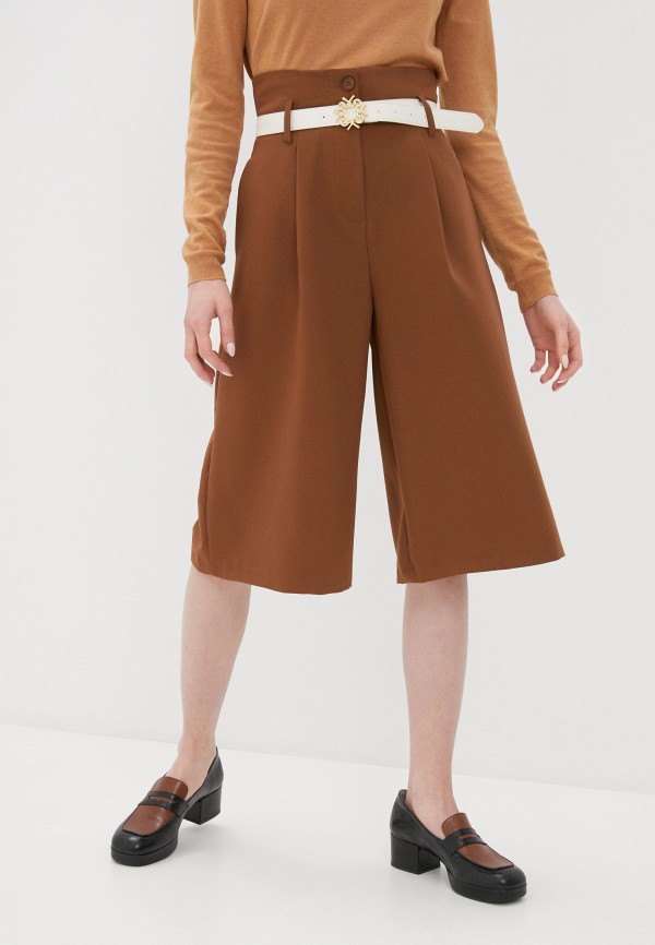 женские повседневные брюки rinascimento, коричневые