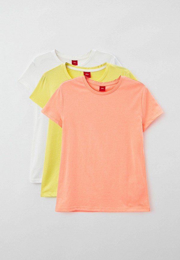 футболка с коротким рукавом s.oliver для девочки, разноцветная