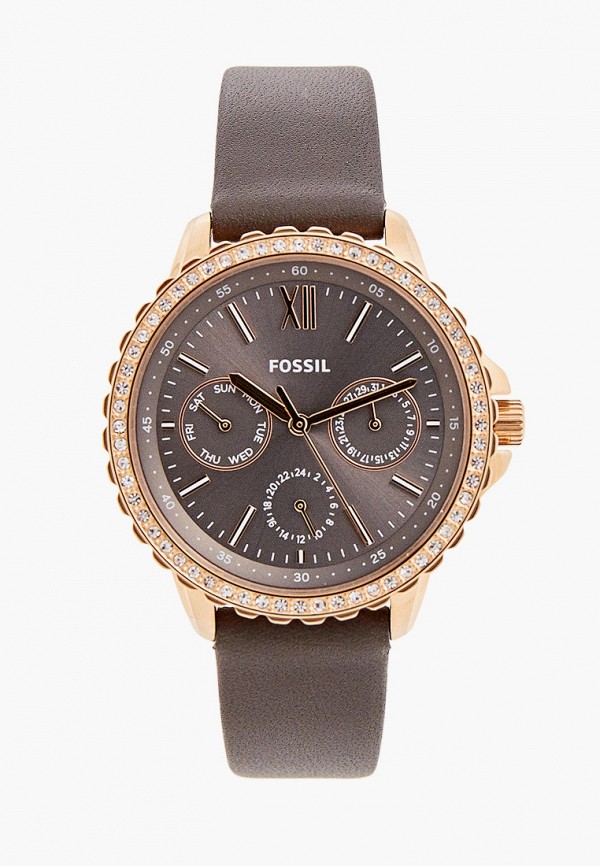 женские часы fossil, коричневые