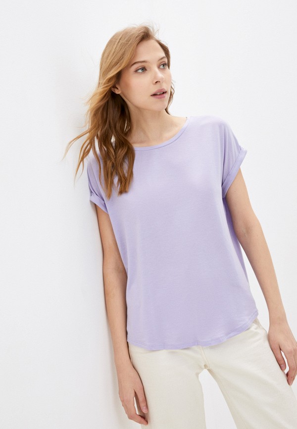 женская футболка q/s designed by, фиолетовая