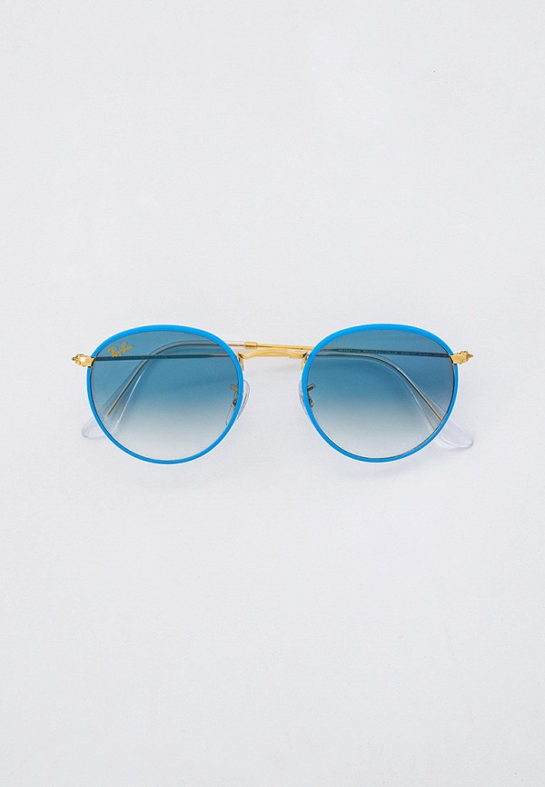женские круглые солнцезащитные очки ray ban, синие